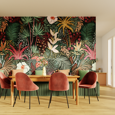 Papier peint panoramique XL Jakata Multicolore Satiné