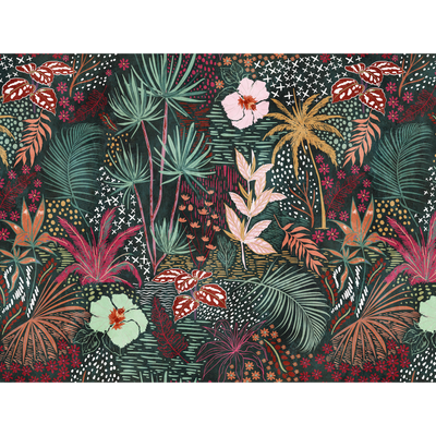 Papier peint panoramique XL Jakata Multicolore Satiné