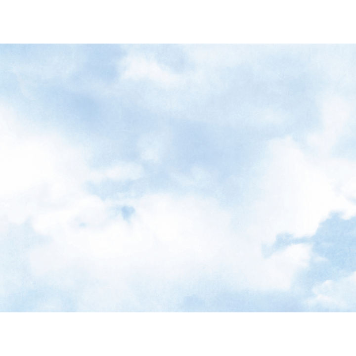 Papier peint panoramique XL Cottonsky Bleu ciel Satiné