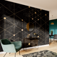 Papier peint panoramique XL Myrama Noir Satiné