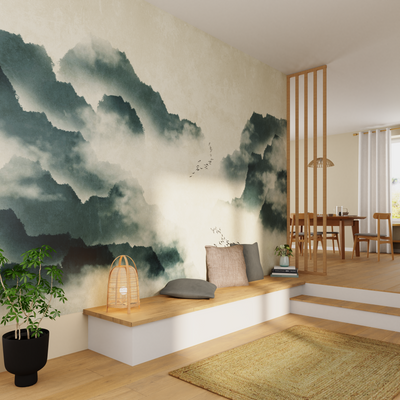 Papier peint panoramique XL Jalba Encre diluée Satiné