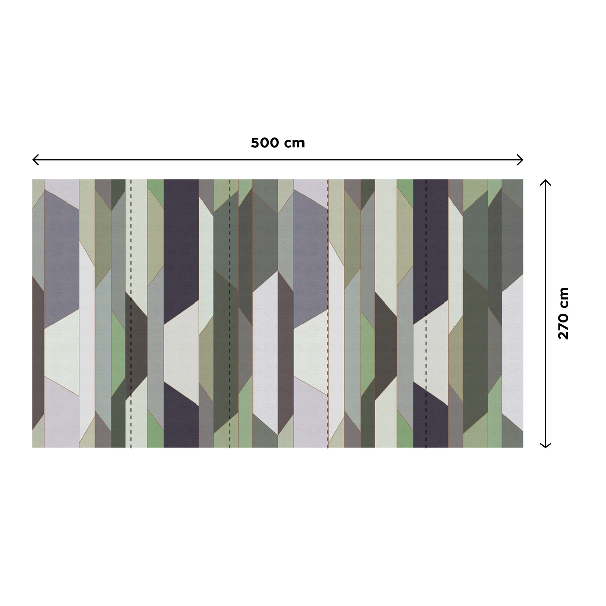 Papier peint panoramique XXL Theotime Vert Satiné