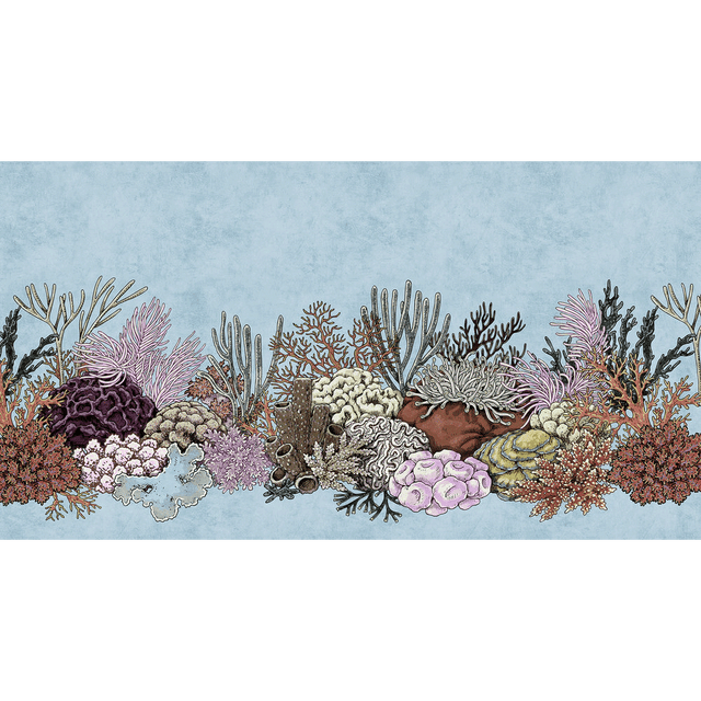 Papier peint panoramique XXL CORALIA 500 x 270 cm bleu pastel