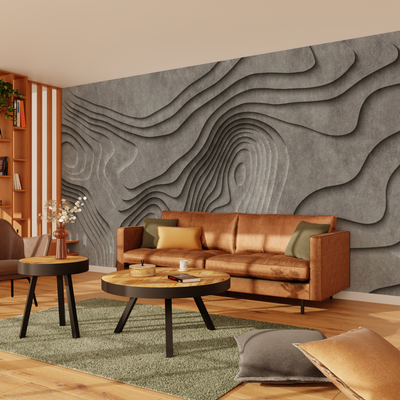 Papier peint panoramique XXL Kannyconcret Gris béton Satiné