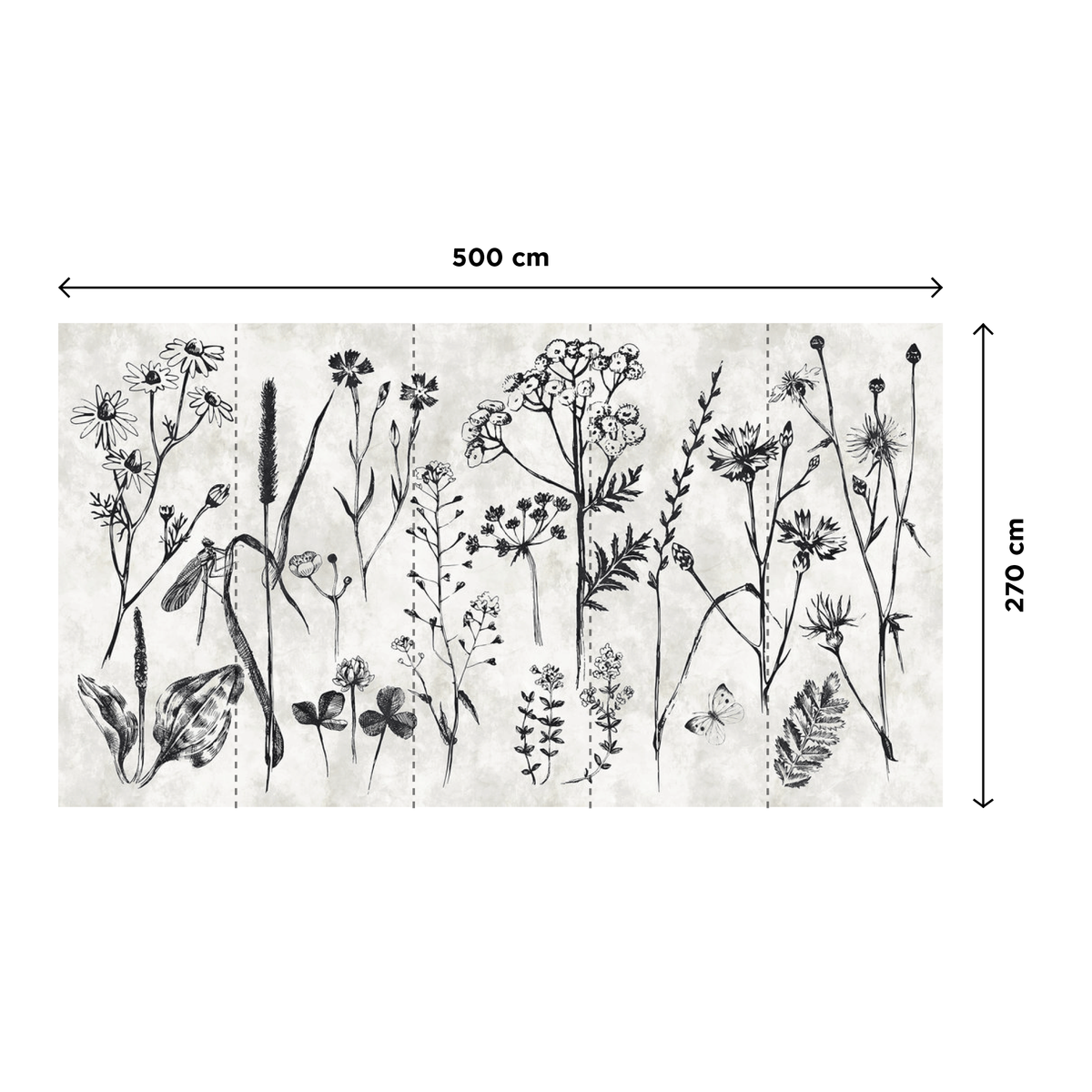 Papier peint panoramique XXL Lumto Anthracite et blanc Satiné