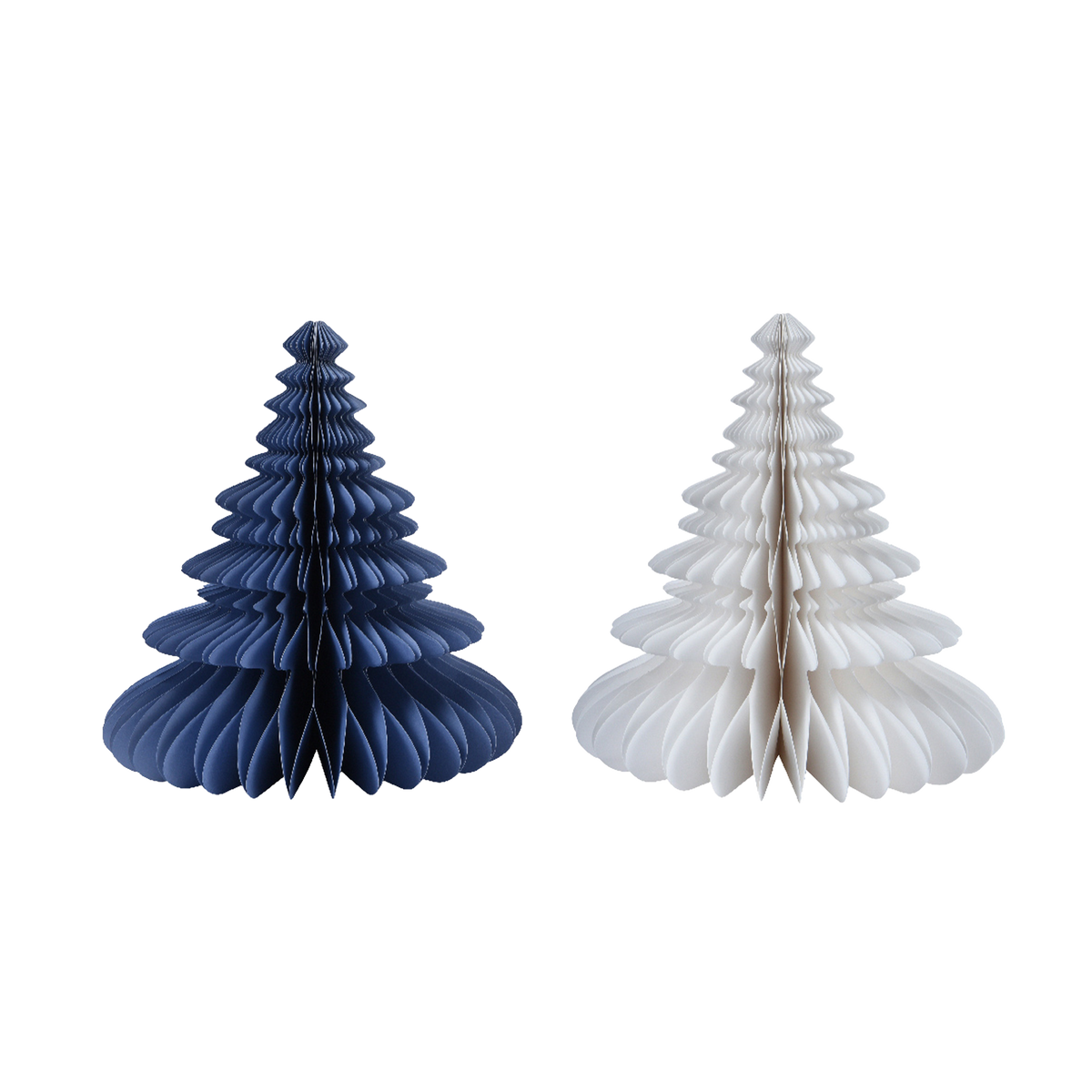 Objet déco Sapin papier plié xl Bleu et blanc