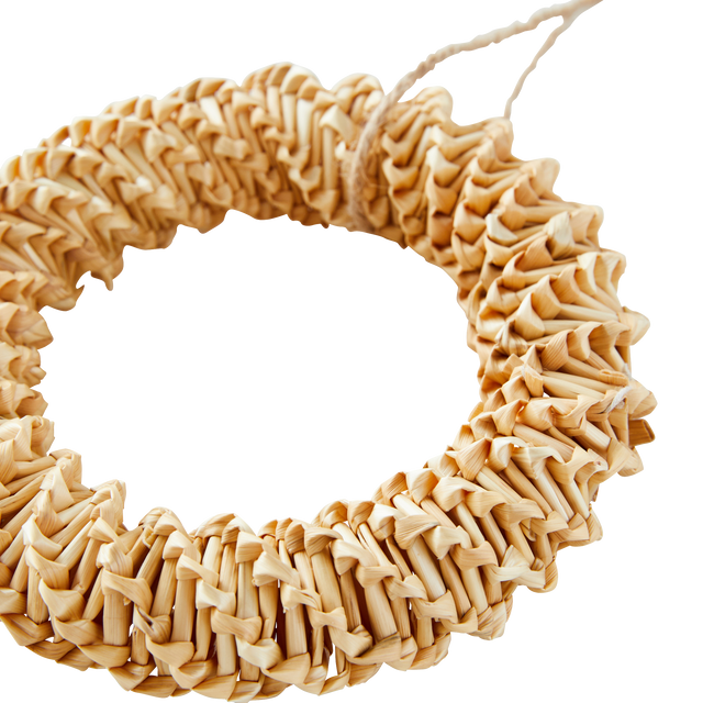 Décoration à suspendre COURONNE L coloris paille