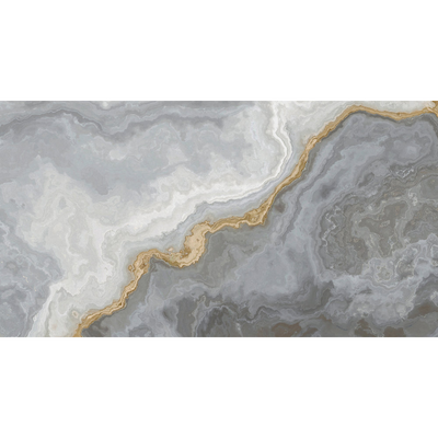 Papier peint panoramique XXL Marmor Gris perle et mordoré Satiné