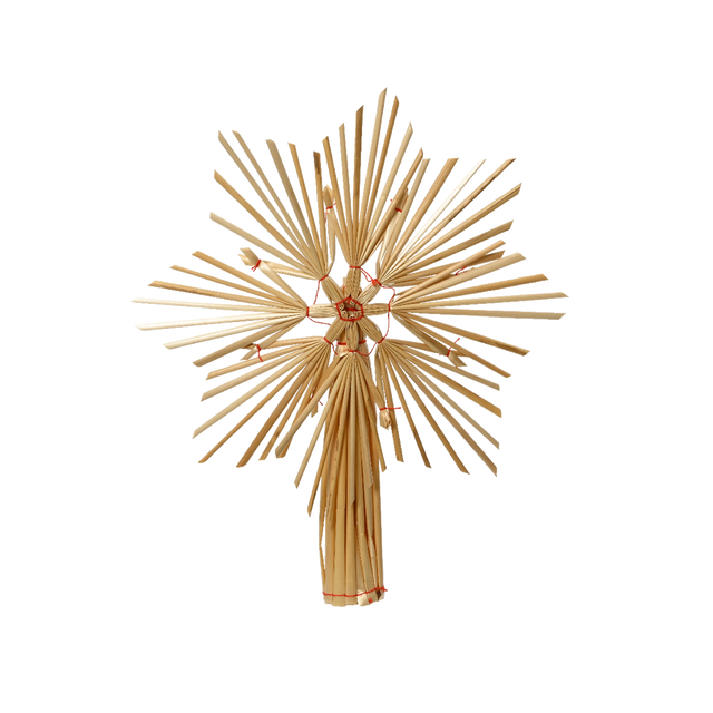Décoration à suspendre ETOILE SAPIN coloris paille