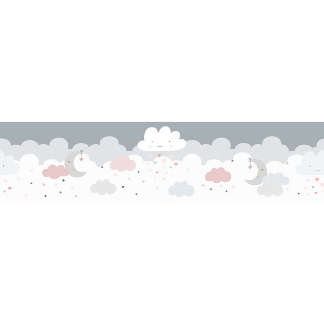 Frise adhésive NEBIOLO coloris rose pastel