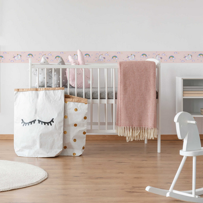 Frise adhésive Lisia Rose poudré