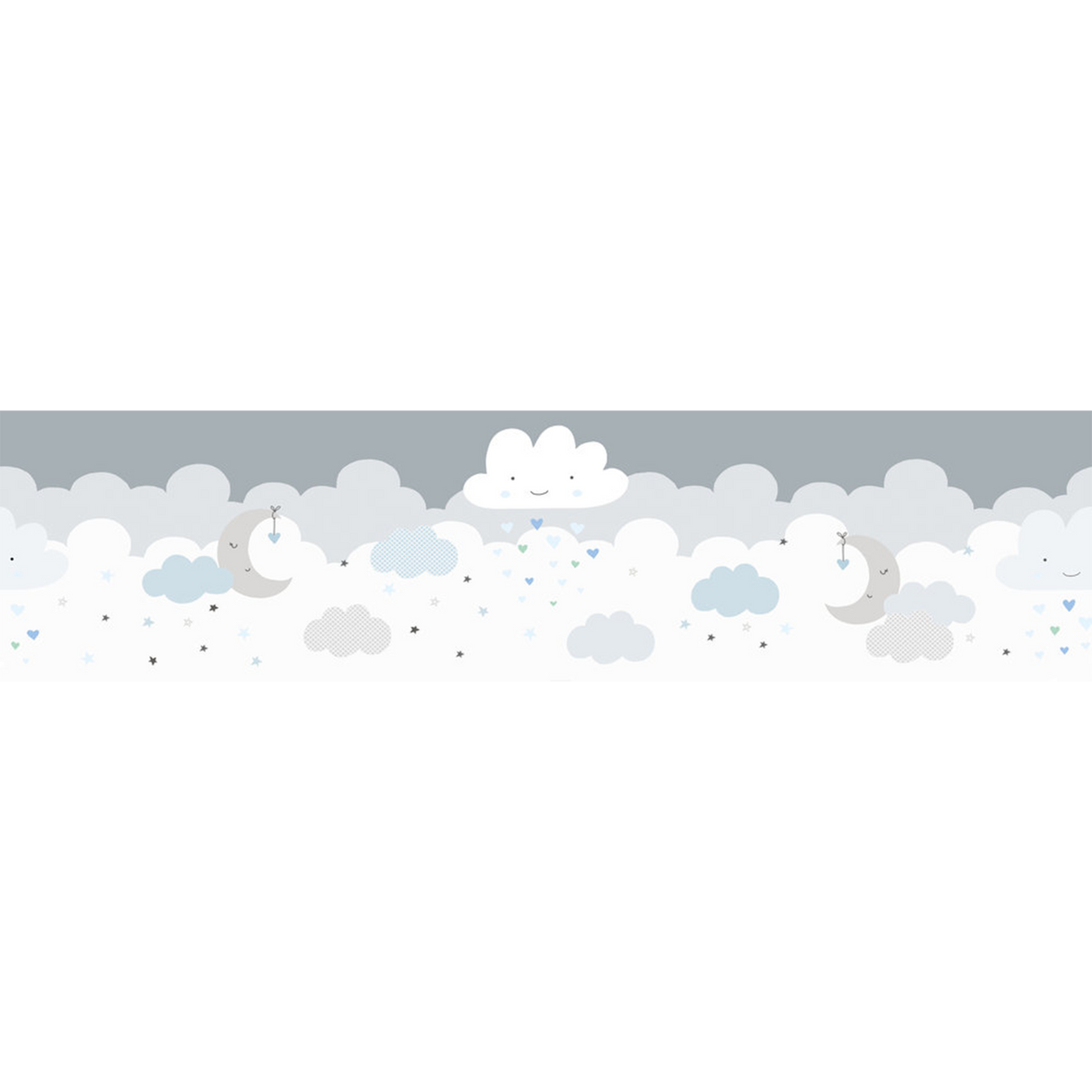 Frise adhésive Nebiolo Bleu ciel