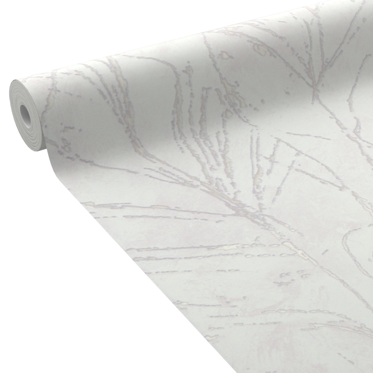 Papier peint intissé Lorella Blanc doré