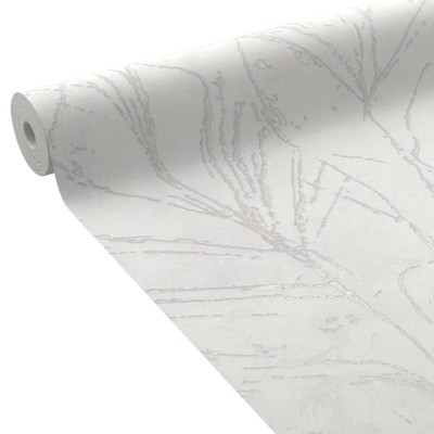 Papier peint intissé Lorella Blanc doré