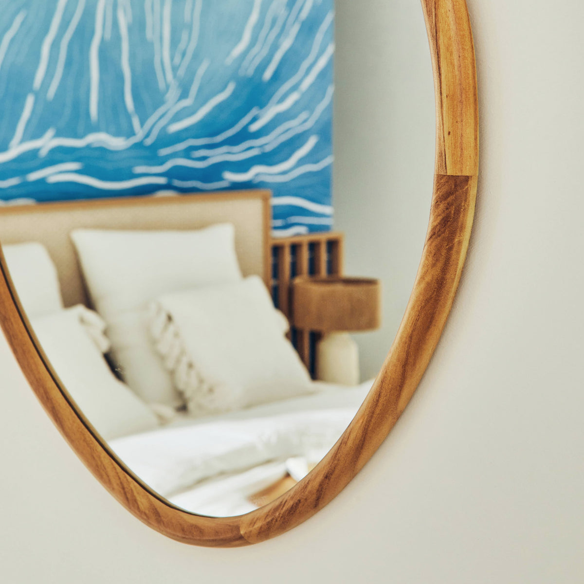 ATMOSPHERA Miroir en bois Livia Beige