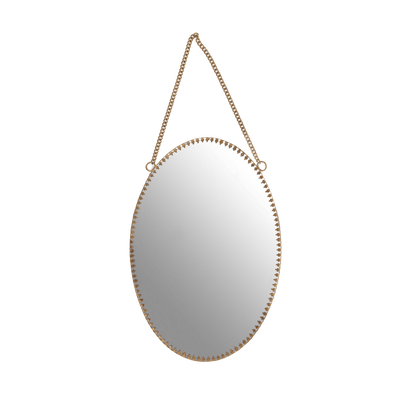 AMADEUS CADES Miroir en métal Perla Or