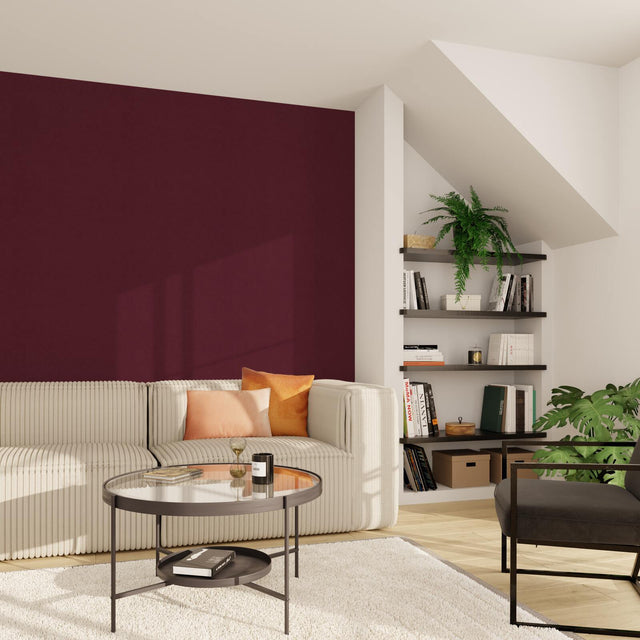 Papier peint intissé PALAZZO coloris rouge bordeaux