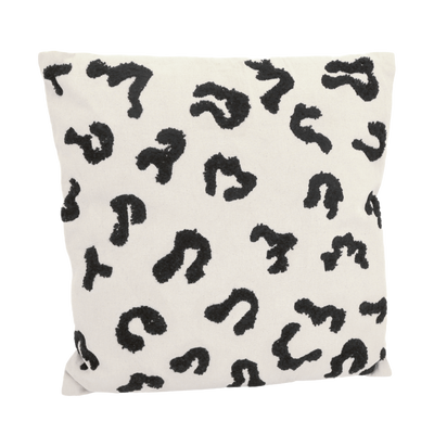 Coussin Leonia Ivoire/noir