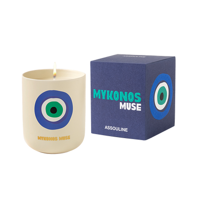 ASSOULINE Bougie parfumée Mykonos travel Bleu Amande, rhubarbe, figue, tonka 319G