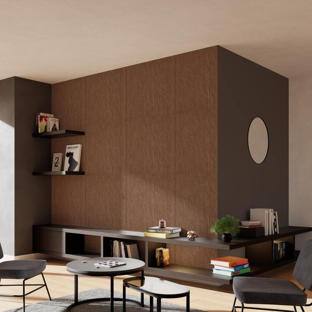 Papier peint intissé DARRON coloris chocolat