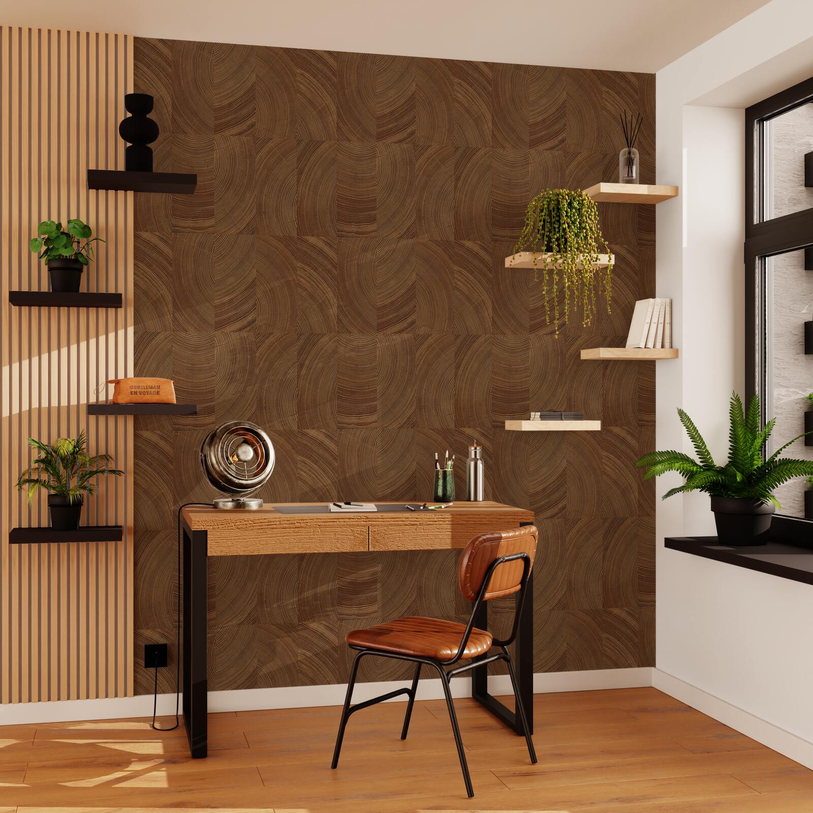 Papier peint intissé Barry Marron