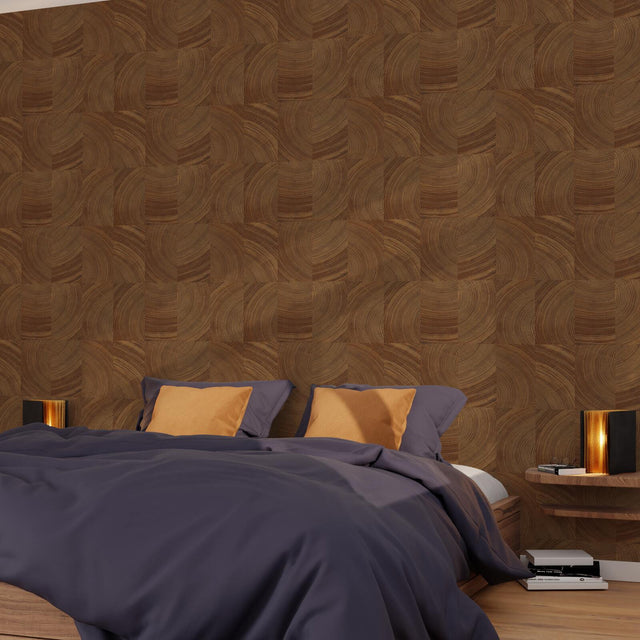 Papier peint intissé BARRY coloris marron