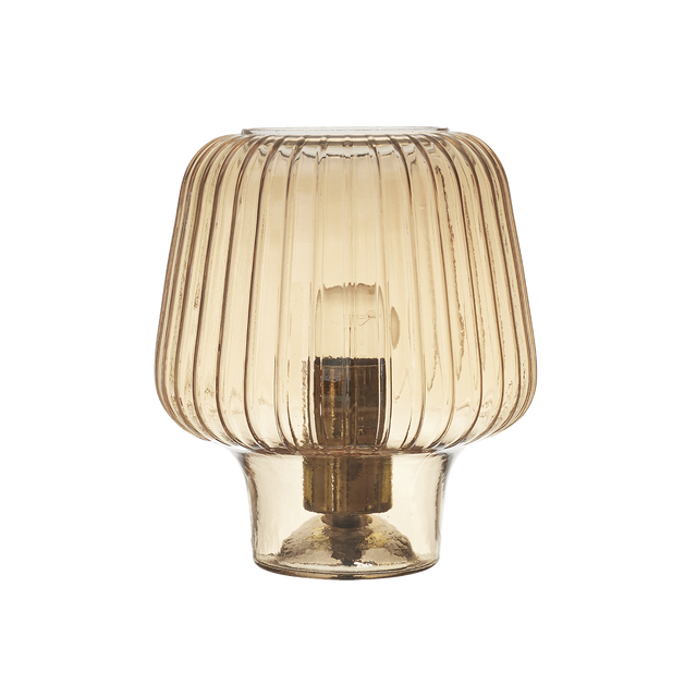 Lampe à poser HOLEO coloris ambre 21 x 18 cm