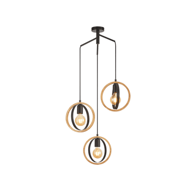 Suspension Quebec Noir et naturel