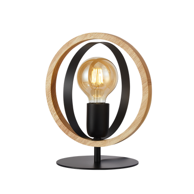 Lampe à poser Quebec Noir et naturel