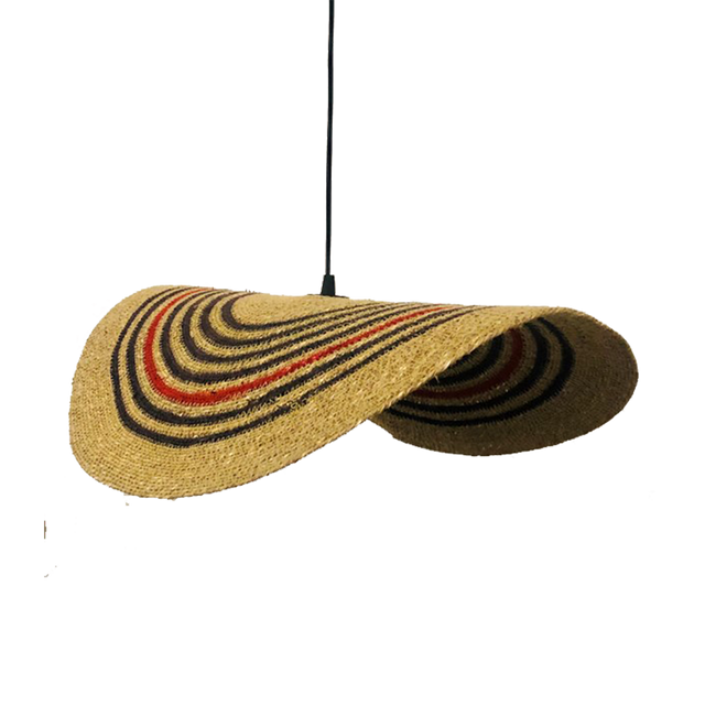 Suspension BAHIA naturel, terre cuite, noir 10 x 58 cm