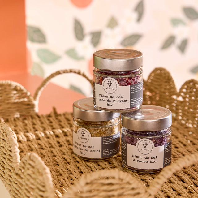 VINZÜ Coffret FLEUR DE SEL AUX FLEURS BIO