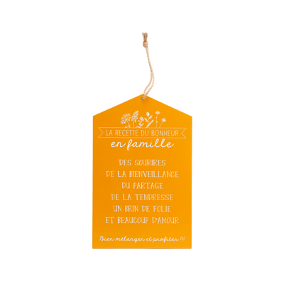 AMADEUS CADES Déco murale Bonheur en famille Jaune