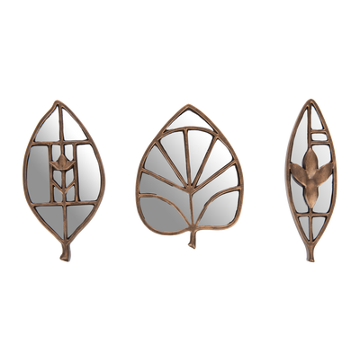 AMADEUS CADES Miroir Feuille art déco Cuivre