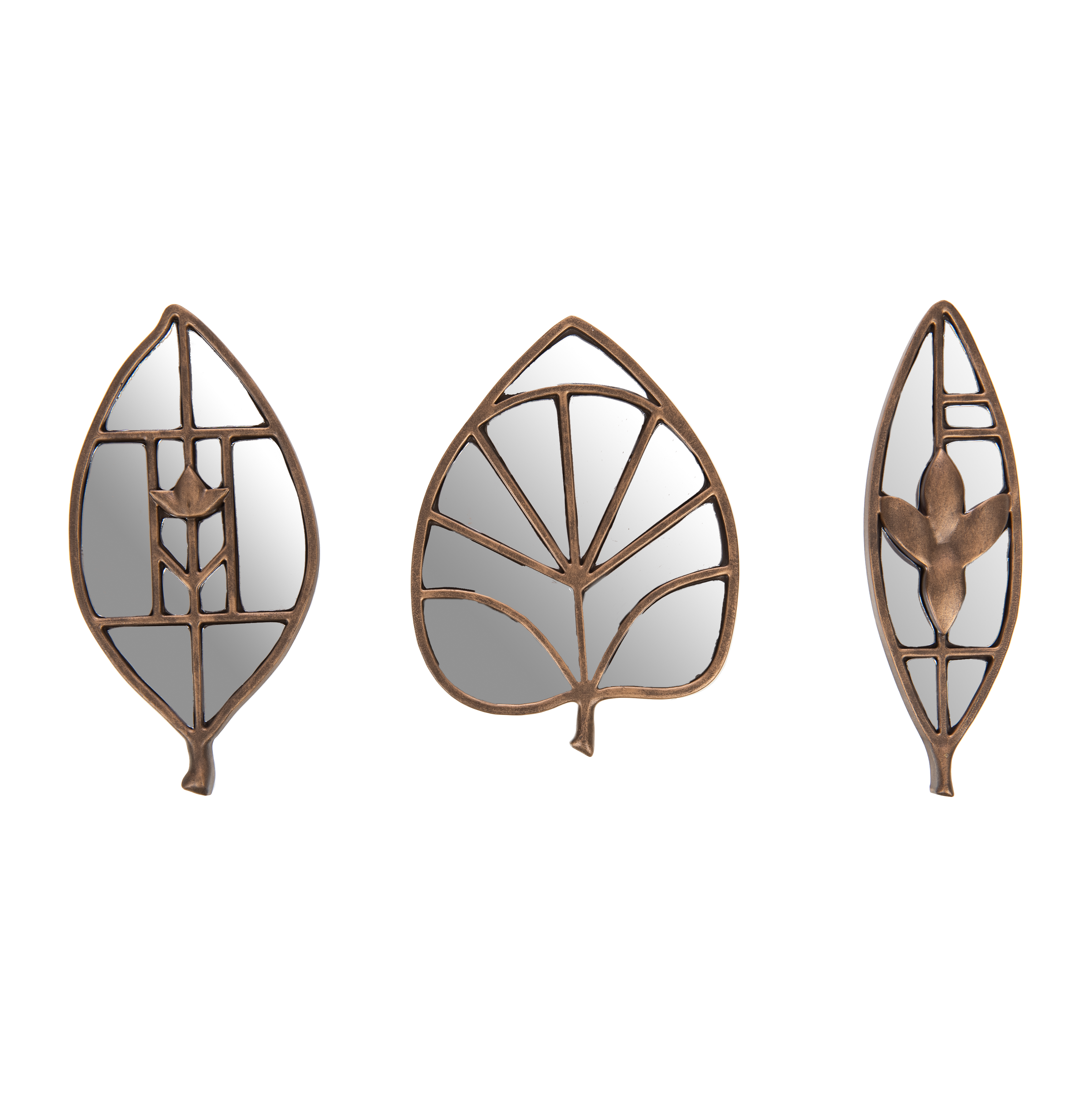 AMADEUS CADES Miroir Feuille art déco Cuivre