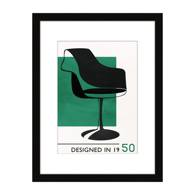 4MURS Image encadrée Designed in 1950 Vert