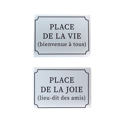 AMADEUS CADES Déco murale métal Happy time Blanc