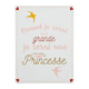 Plaque murale en bois Princesse Blanc