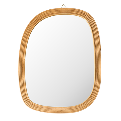 Miroir en bois Pollis Beige