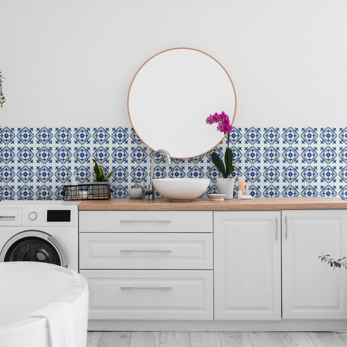 D-C-FIX Revêtement décoratif adhésif Mini wall tiles nadia blue Bleu