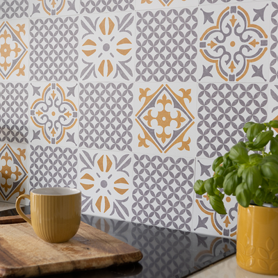 D-C-FIX Revêtement décoratif adhésif Mini wall tiles nadia gold Or