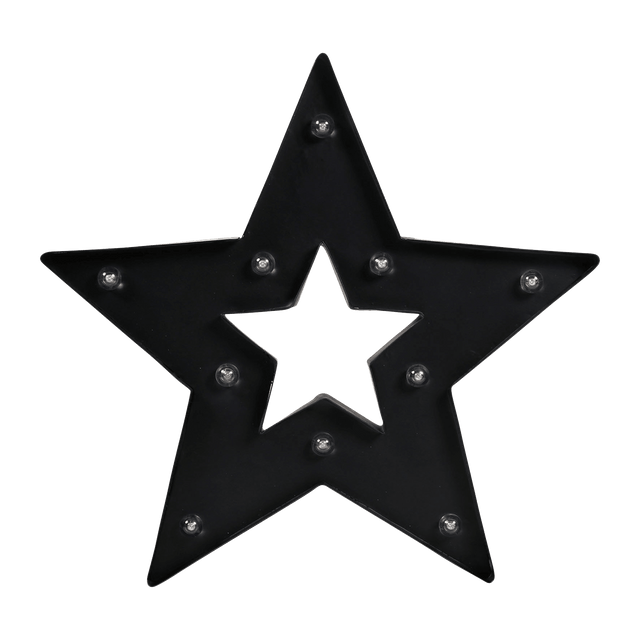 Objet lumineux STAR coloris noir 35 x 36,5 cm