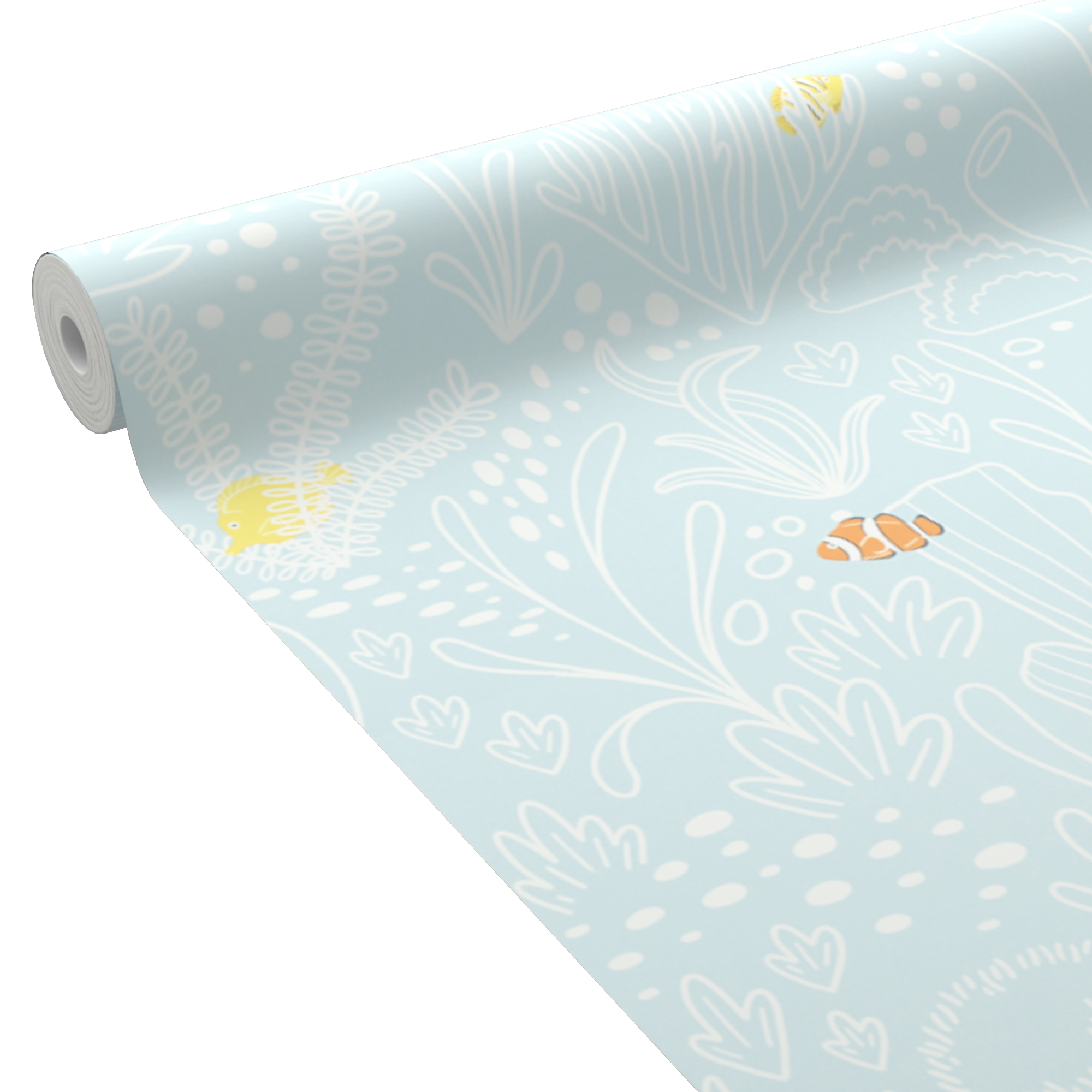 4MURS Papier peint intissé Oceania Bleu clair