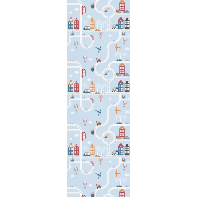 4MURS Papier peint intissé DRIVER coloris bleu ciel