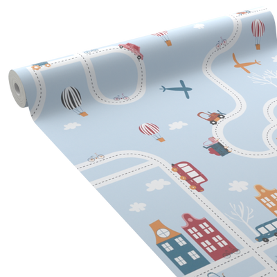 4MURS Papier peint intissé Driver Bleu ciel