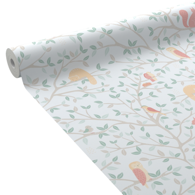 4MURS Papier peint intissé Forest land Blanc