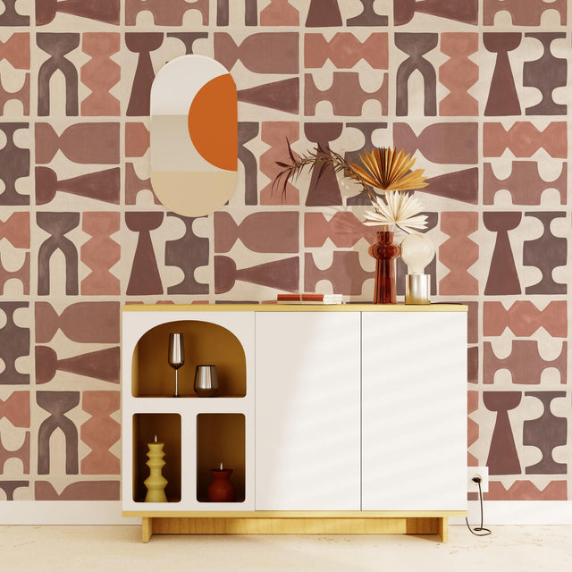 4MURS Papier peint intissé MAIANA coloris terracotta