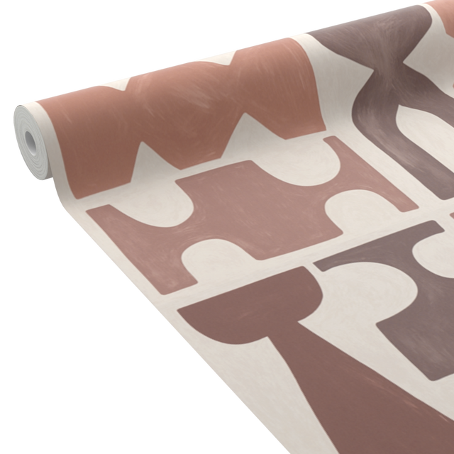 4MURS Papier peint intissé MAIANA coloris terracotta