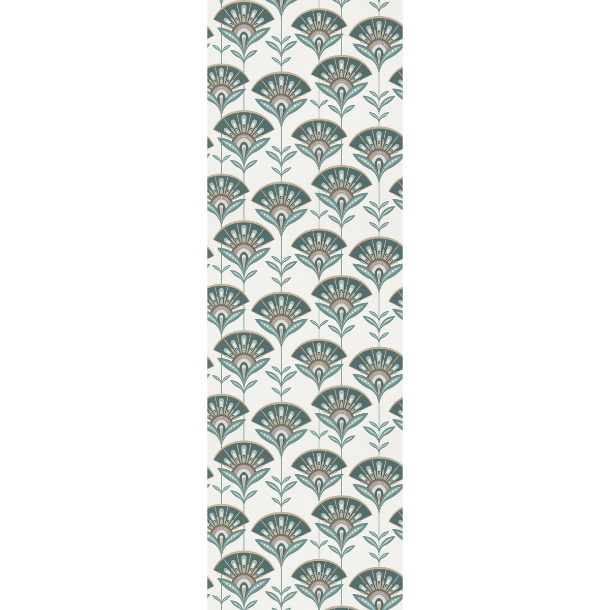 4MURS Papier peint intissé Palomia Vert émeraude