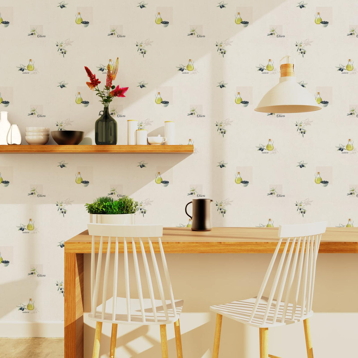 Papier peint intissé Olio Blanc cassé