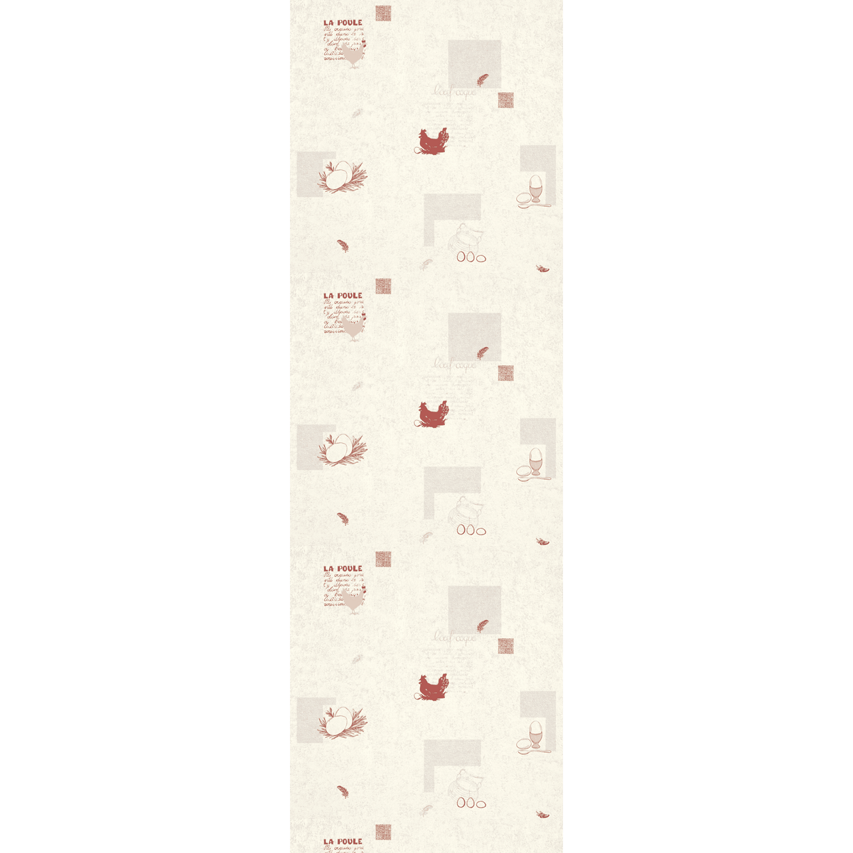 Papier peint intissé Cocotte Blanc grisé